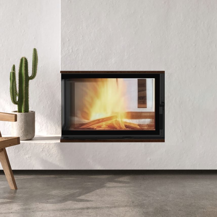 Wood and Steel Fireplace in Cyprus Petraland