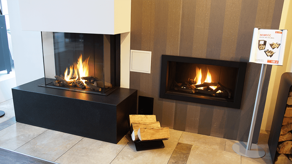 Wood and Steel Fireplace in Cyprus Petraland