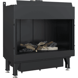 Wood and Steel Fireplace in Cyprus Petraland