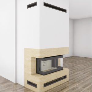 Wood and Steel Fireplace in Cyprus Petraland