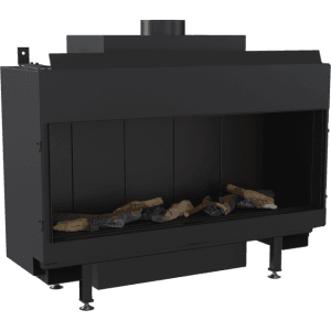 Wood and Steel Fireplace in Cyprus Petraland