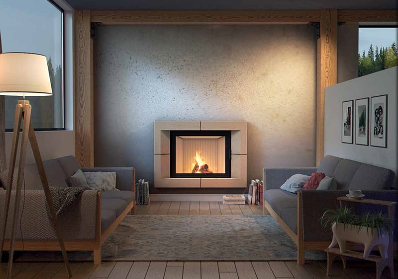 Wood and Steel Fireplace in Cyprus Petraland