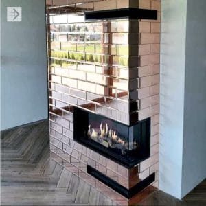Wood and Steel Fireplace in Cyprus Petraland
