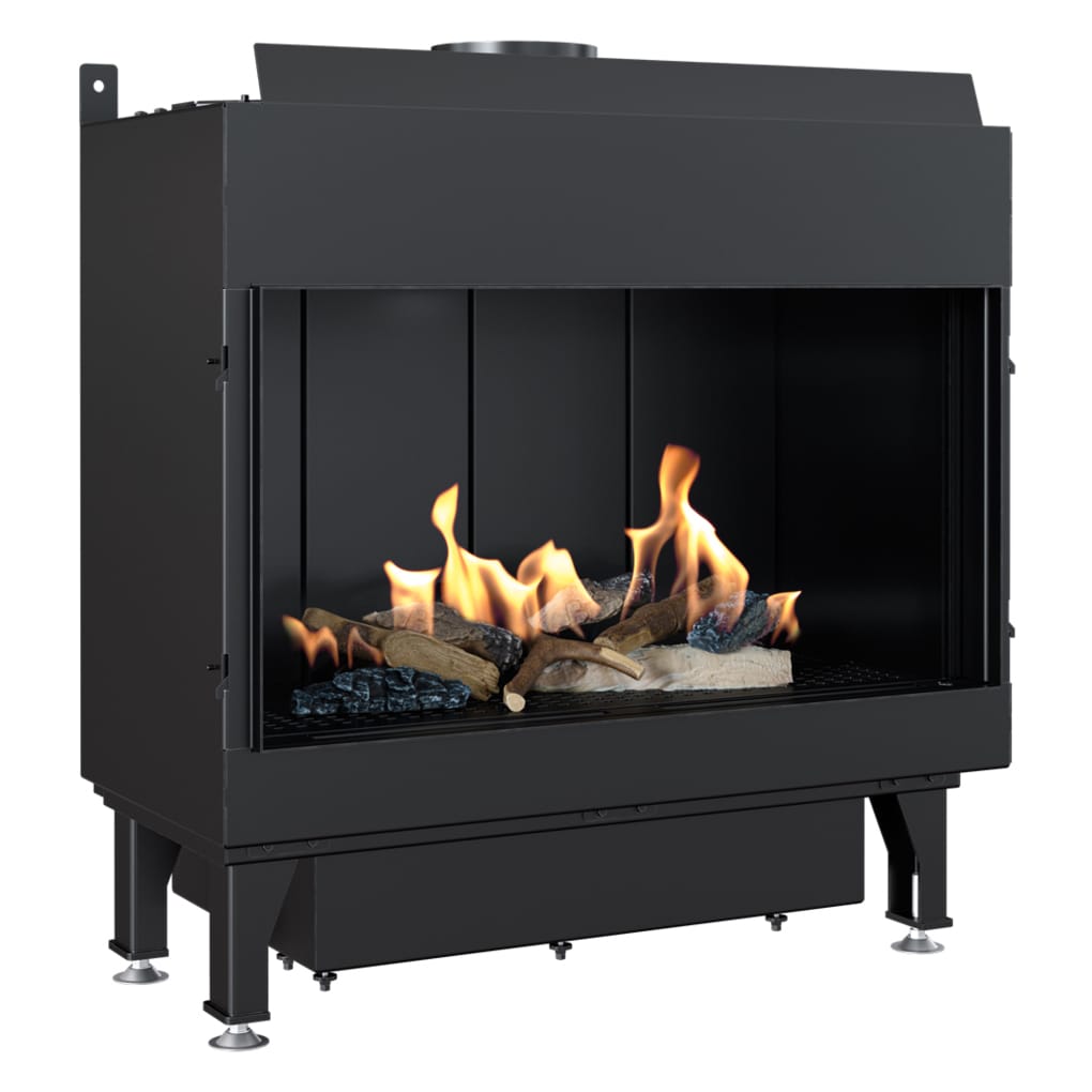 Wood and Steel Fireplace in Cyprus Petraland