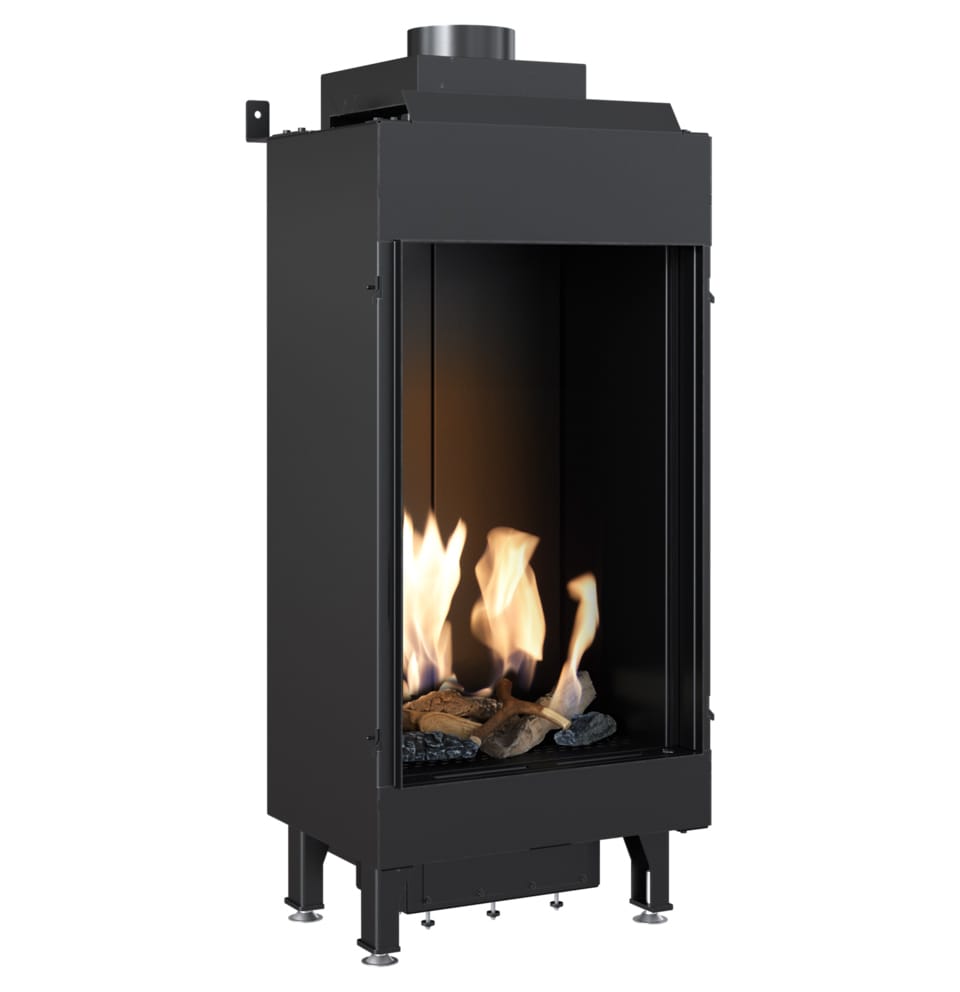 Wood and Steel Fireplace in Cyprus Petraland