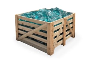 Turquoise Glass Stones in Cyprus Petraland