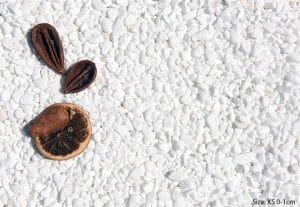 White Thasos Pebbles in Cyprus