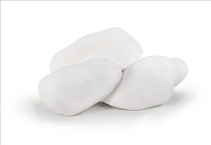 White Thasos Pebbles in Cyprus