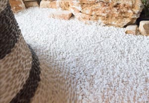 White Thasos Pebbles in Cyprus