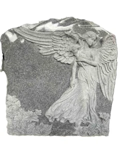 marble angel gray flower