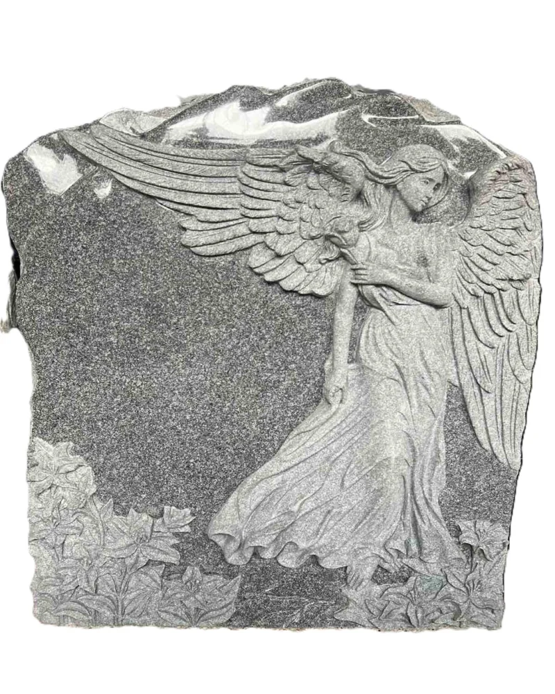 marble angel gray flower
