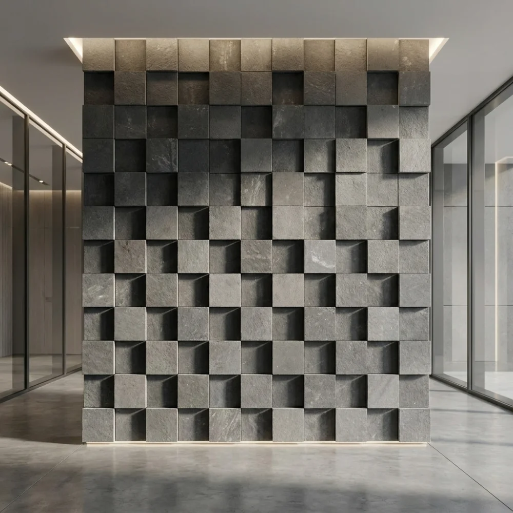 GRAY CUBES 3D 10X10