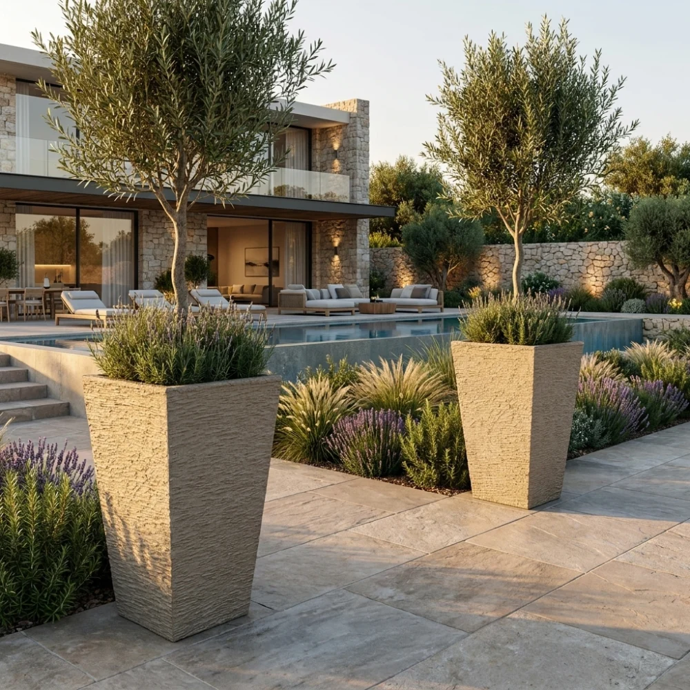 flower pot cut beige